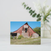 USA, Kansas, Old Red Barn Briefkaart (Staand voorkant)