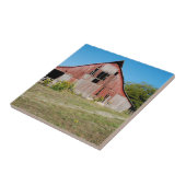USA, Kansas, Old Red Barn Tegeltje (Zijkant)