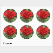 USA, Kansas, Red Rose Ronde Sticker (Vel)