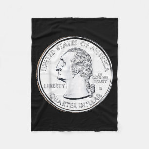 Usa Kwartal Dollar 25 Cent Amerika Verenigde State Fleece Deken