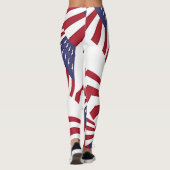 USA Leggings blancs et bleus rouges (Dos)