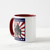USA Liberty and Justice Soldiers Patriotic Mug (Devant gauche)
