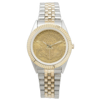 USA Liberty Gold Coin $20 in God we Trust Horloge