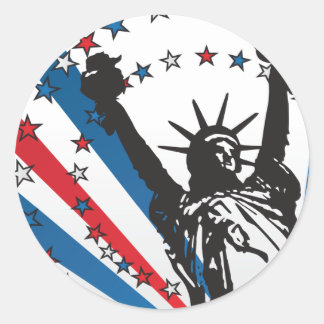 USA Liberty Ronde Sticker