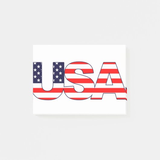 USA Logo Initials with American flag Post-it® Notes (Voorkant)