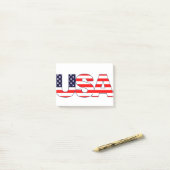 USA Logo Initials with American flag Post-it® Notes (Op bureau)