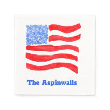 USA Los Waterverf Amerikaanse Vlag Papier