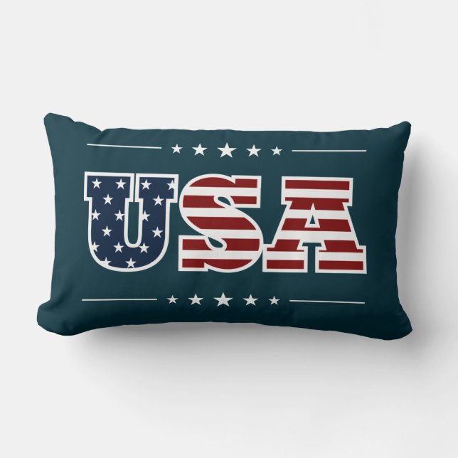 USA Lumbar Pillow Kussen (Voorkant)