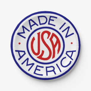  USA Made in America Logo Papieren Bordje