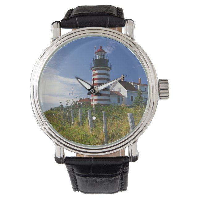 USA, Maine, Lubec. West Quoddy Head Lighthouse Horloge (Voorkant)