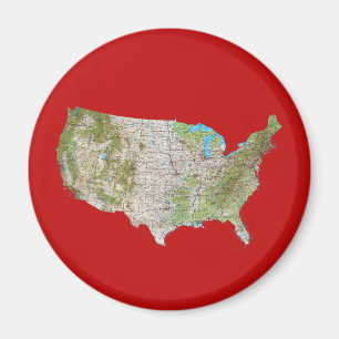USA Map Magnet Magneet