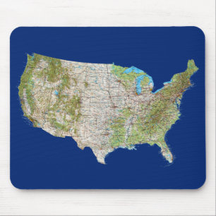 USA Map Mousepad Muismat