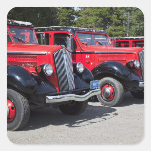 USA, Montana, East Glacier Park, poort naar Vierkante Sticker