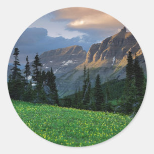 USA, Montana, Glacier National Park, Logan Pass Ronde Sticker