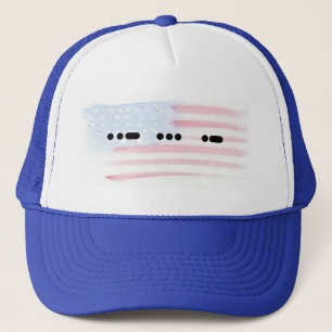 USA Morse Code avec Casquette de baseball drapeau