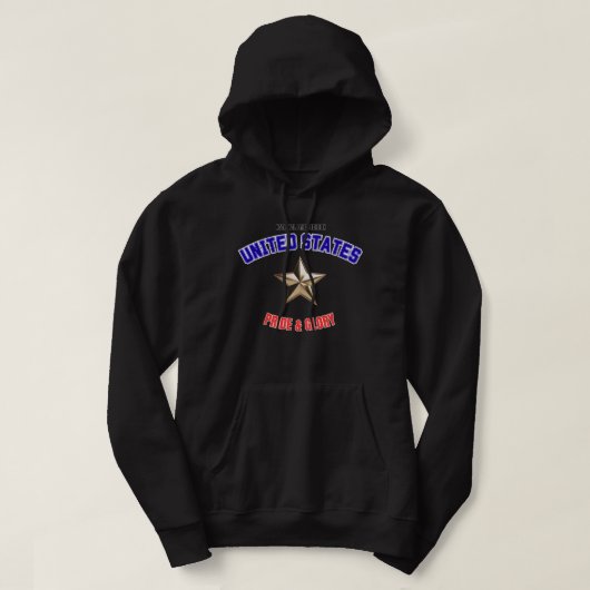USA National Pride Editie Pullover Hoodie (Design voorkant)
