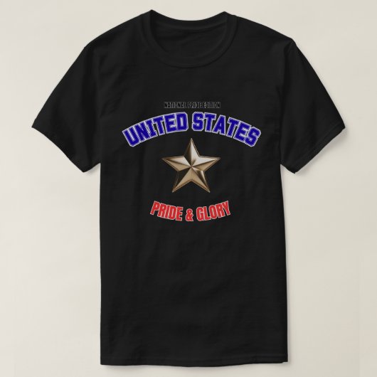 USA National Pride Edition Basic Dark T-Shirt (Design devant)