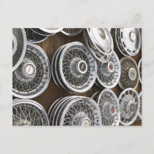 USA, New Mexico, Prewitt: Auto Hubcaps / Rt. 66 Briefkaart