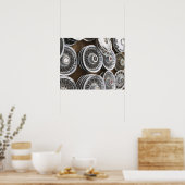 USA, New Mexico, Prewitt: Auto Hubcaps / Rt. 66 Poster (Keuken)