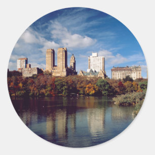 USA, New York City, Central Park, Lake Ronde Sticker