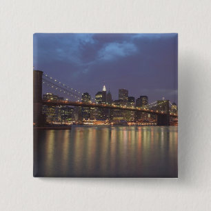 USA, New York, New York City, Manhattan: 14 Vierkante Button 5,1 Cm