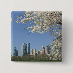 USA, New York, New York City, Manhattan: 4 Vierkante Button 5,1 Cm