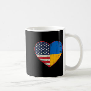 Usa Oekraine Hart - Dubbel Staatsburgerschap Koffiemok