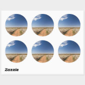 USA, Oklahoma, Black Kettle National Grasslands Ronde Sticker (Vel)