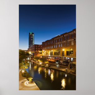 USA, Oklahoma, Oklahoma City, Bricktown Poster