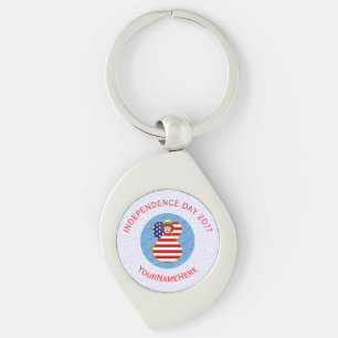 USA Onafhankelijkheidsdag Engel Vlag Gepersonalise Sleutelhanger