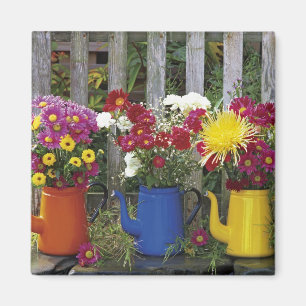 USA, Oregon, Portland. Antiek enamelware Magneet