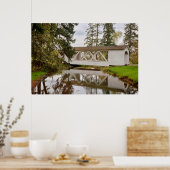 USA, Oregon, Scio, Hannah Bridge Poster (Keuken)