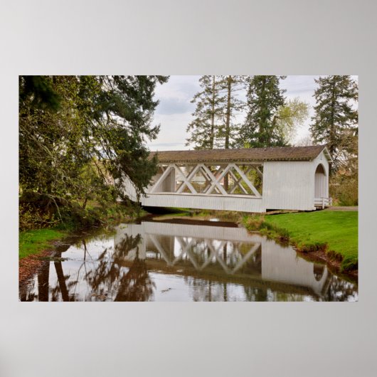 USA, Oregon, Scio, Hannah Bridge Poster (Voorkant)