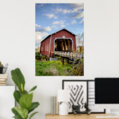 USA, Oregon, Scio, Shimanek Bridge Poster (Thuiskantoor)