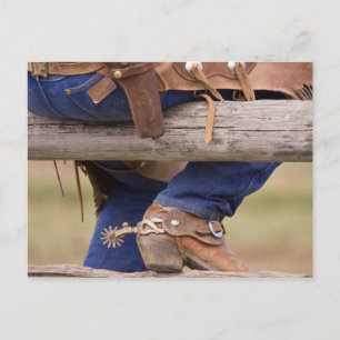 USA, Oregon, Seneca, Ponderosa Ranch. Cowboy Briefkaart