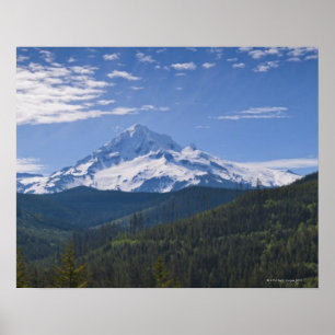 USA, Oregon, Uitzicht van de berg Hood Poster