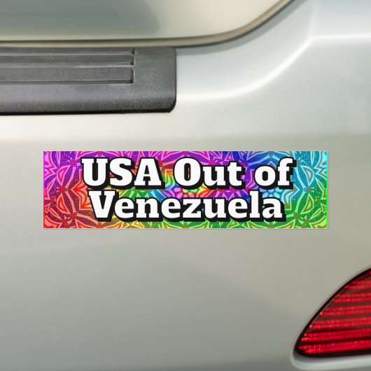 USA Out of Venezuela  Bumpersticker (Op auto)