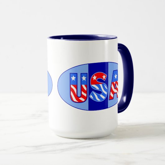 USA Oval Coffee Mug (Devant droit)