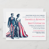 USA paar bruiloft uitnodiging (Voorkant)