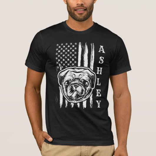 USA Patriot Carlin Chien US Pet T-shirt (Devant)