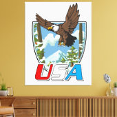 USA Patriot logo Canvas Afdruk (Insitu (Woonkamer))