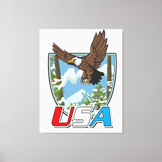 USA Patriot logo Canvas Afdruk (Voorkant)
