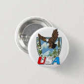 USA Patriot logo Ronde Button 3,2 Cm (Voorkant /achterkant)
