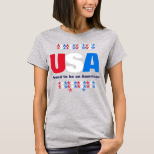 USA Patriotic 50 sterren Red White Blue T-shirt