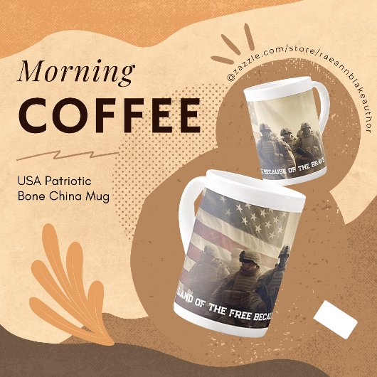 USA Patriotic Bone China Mug