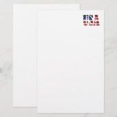 USA Patriotic Briefpapier (Voorkant / Achterkant)