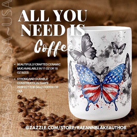 USA Patriotic Ceramic Mug