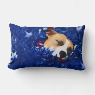 USA Patriotic Dog American Pit Bull Terrier Kussen