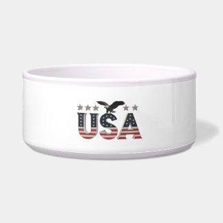 USA Patriotic Eagle + Sterren Vlag Ontwerp voor Pr Voerbakje