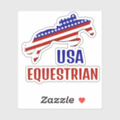 USA Patriotic Equestrian Sticker (Vel)